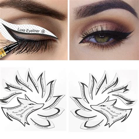 Eye Makeup Stencils Winged Eyeliner Stencil Template Shaping Tools ...