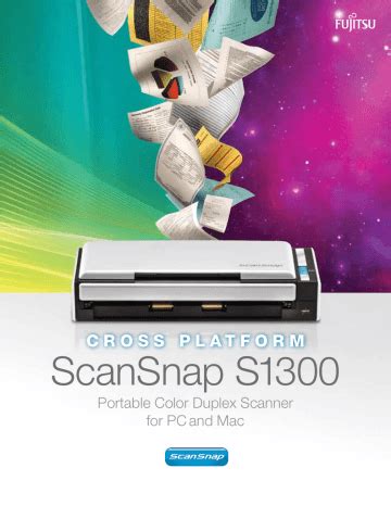 Fujitsu ScanSnap S1300 Datasheet | Manualzz