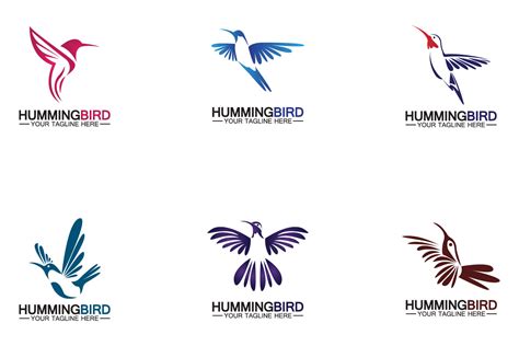 Hummingbird Logo Design Vector Template Graphic by kosunar185 · Creative Fabrica