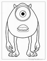 Mike Wazowski Coloring Pages  Free Monsters Printables sketch template