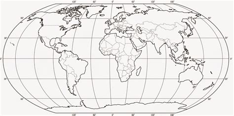 Greig Roselli: Blank World Map for Printing (with borders)