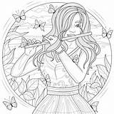 Flute Coloring Pages Printable Sketch Page sketch template