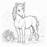 Baby Horse Coloring Page sketch template