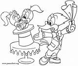 Woody Woodpecker  Doing Magic coloring Page sketch template