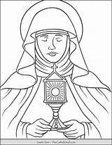 Saint Faustina Thecatholickid Sheets Coloriages Kolorowanki  sketch template