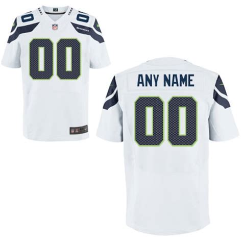 Mens Seattle Seahawks Nike White Custom Elite Jersey