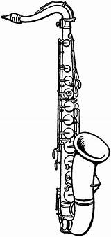 Coloring Pages Saxophone sketch template