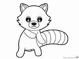 Red Panda Coloring Page Printable  Templates sketch template