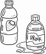 Water Bottle Coloring Page sketch template