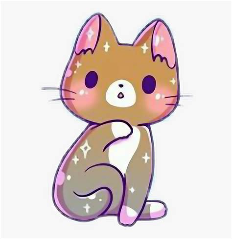 Kawaii Cute Kitten Cats - Kawaii Cute Cat Drawing , Free Transparent Clipart - ClipartKey