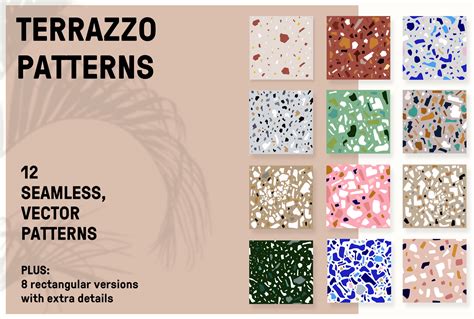 12 Terrazzo Patterns + bonus | Graphic Patterns ~ Creative Market