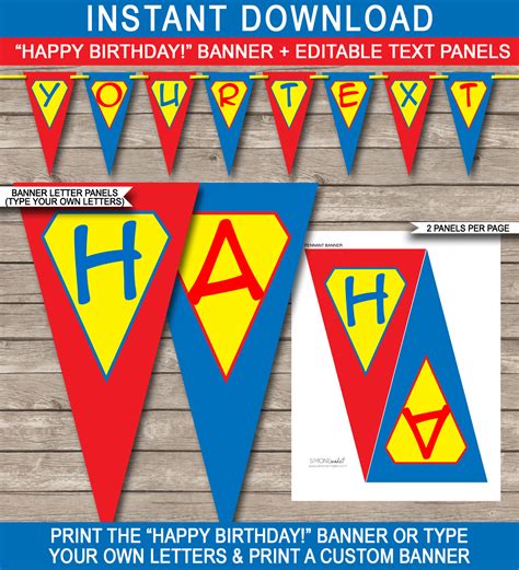 Free Printable Happy Birthday Banner Templates