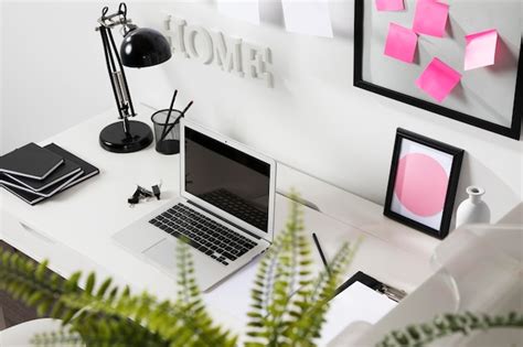 Premium Photo | Neat and tidy workspace with laptop