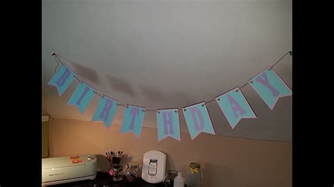 How to make a banner in Cricut Design Space - Birthday banner - papercraft - YouTube