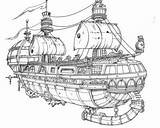 Steampunk Pirate Coloring Pages sketch template