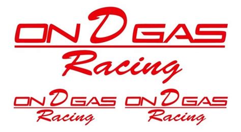 On D Gas Racing, 3 Stickers Decorativos Para El Auto | Meses sin intereses