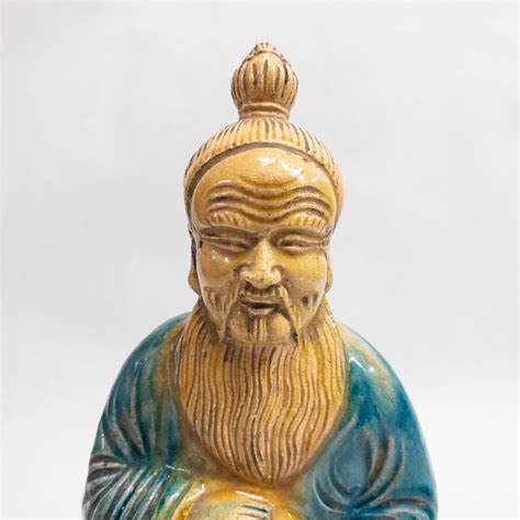 Vintage Ceramic Confucius Statue