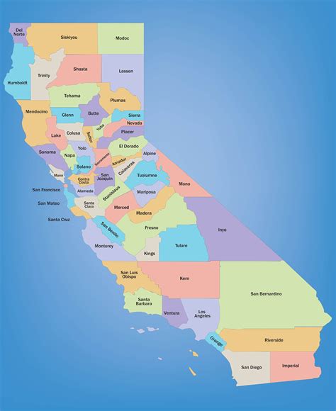 California Counties Wall Map By Mapscom Mapsales Images