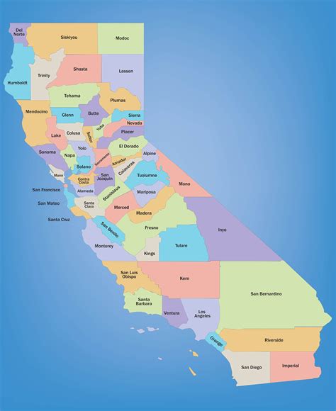 Free Editable Map Of California Counties - Printable Maps