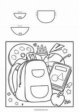 Back To School 3D Coloring Pages Free Printable Set For Fun And Learning sketch template