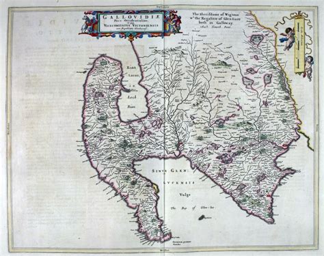 1654 Blaeu map of Wigtownshire, Scotland | Old maps, Map, Scotland