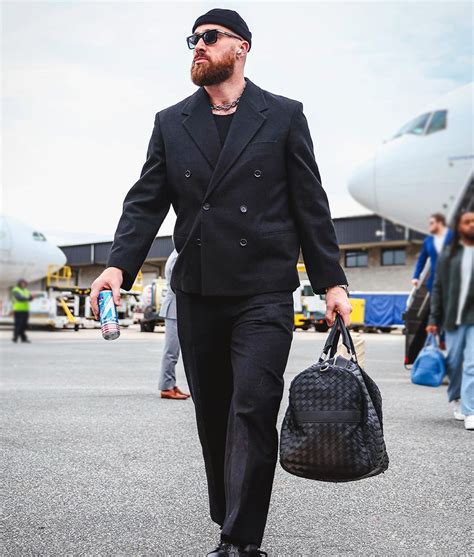 Kansas City Chiefs Travis Kelce AFC Championship Black Suit