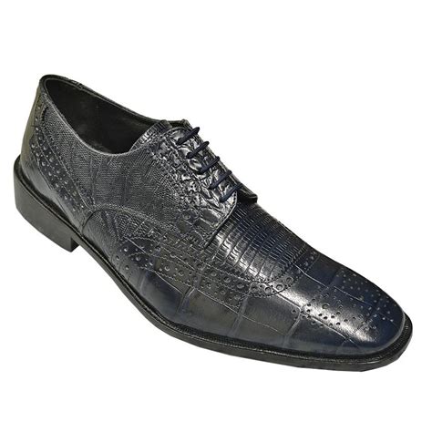 Giorgio Brutini Navy Blue Alligator / Lizard Print Shoes 210773 - $79.90 :: Upscale Menswear ...