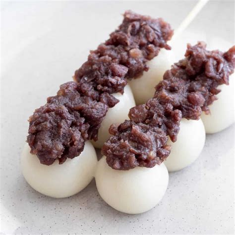 Dango Recipe with Anko (Sweet Red Bean Paste) | Wandercooks