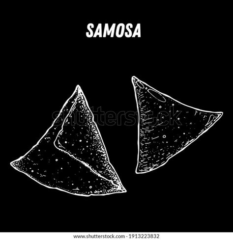 Samosa Sketch Indian Food Hand Drawn Stock Vector (Royalty Free ...