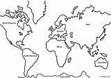 Printable World Map Coloring Page For Kids sketch template