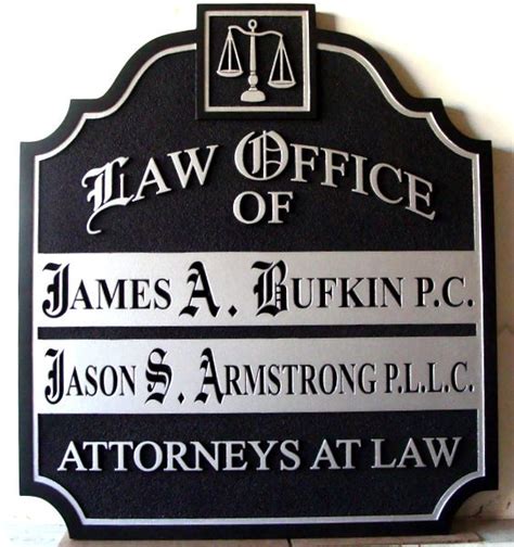 Attorney, Law Office and Courtroom Carved Wood Signs | Business signs outdoor, Law office, Law ...