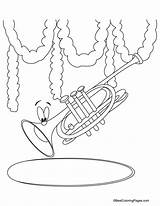 Trumpet coloring page  Download Free For Kids sketch template