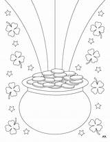 Pot Of Gold Templates & Coloring Pages  33 Printabulls sketch template