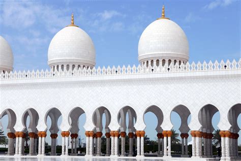 Abu dhabi,sheikh zayed mosque,architecture,colonnade,free pictures ...