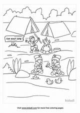 Girl Scout Camping Coloring Pages sketch template
