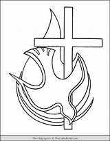 Holy Spirit Coloring Page  TheCatholicKidcom sketch template