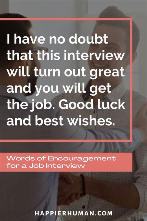 55 Good Luck Words of Encouragement for a Job Interview - Happier Human