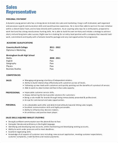 Entry Level Sales Resume Template