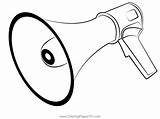 Handheld Electric Megaphone Coloring Page For Kids  Free Home sketch template