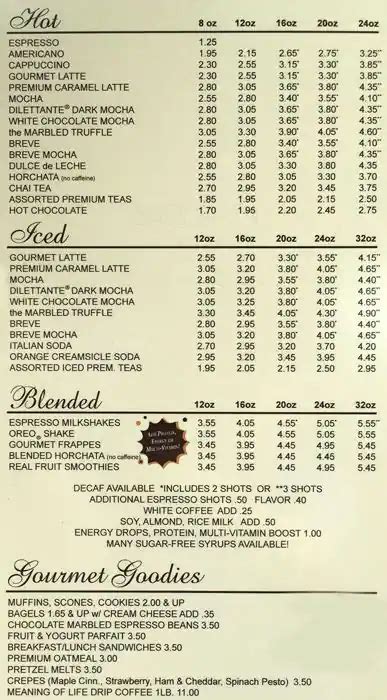 Gourmet Latte Menu, Menu for Gourmet Latte, Queen Anne: Lower, Seattle ...