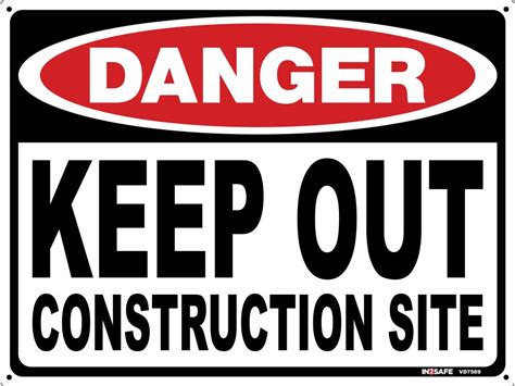 DANGER KEEP OUT CONSTRUCTION SITE SIGN 300 X 225 PVC | Southern Workwear