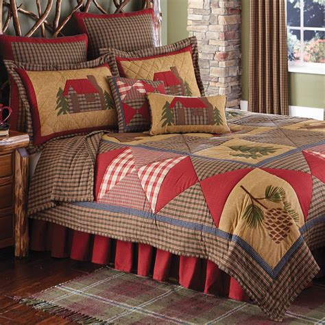 Rustic Bedding: Queen Size Cabin Quilt|Black Forest Decor | Country bedding sets, Rustic bedding ...