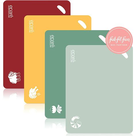 Epare Plastic Cutting Board Mat Set – Large Flexible Chopping Boards – Non Slip Kitchen Mats ...