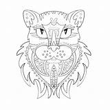 Panther Head Coloring Page sketch template