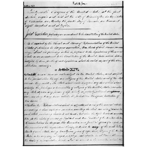 14th Amendment 1868 Nthe First Page Of The 14th Amendment Of The | Free ...