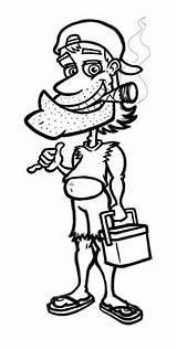 Hillbilly Clipart Coloring Cartoon Computer Pages Using Man Clip  sketch template