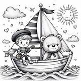 Roman Sail Boat Coloring Page 4  For Kids – Smart Creative sketch template