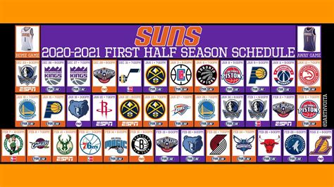 Phoenix Suns First Half Schedule Key Games (2020-21) -Suns Geek #Suns - YouTube