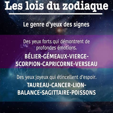 @lesloisduzodiaque Les lois du zodiaque Tout savoir sur votre signe astrologique HOROSCOPES ET ...