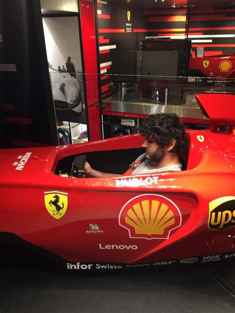 Me trying my hand in the Ferrari Simulator in Roma : r/formula1